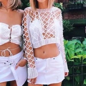 Lola x LF Cutout Top in Hunter Green